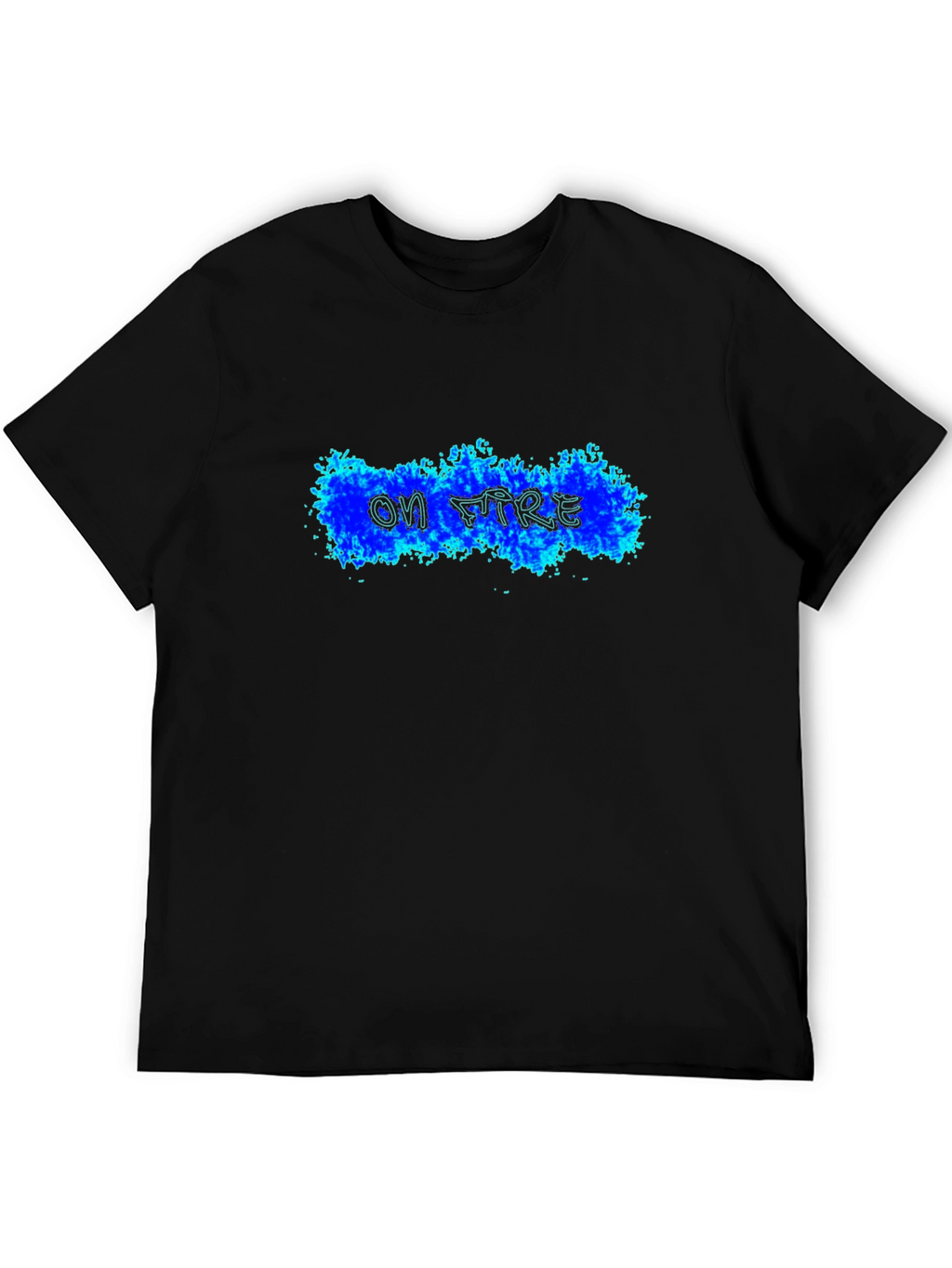 On Fire Black T-Shirt - Cool Graphic Tee
