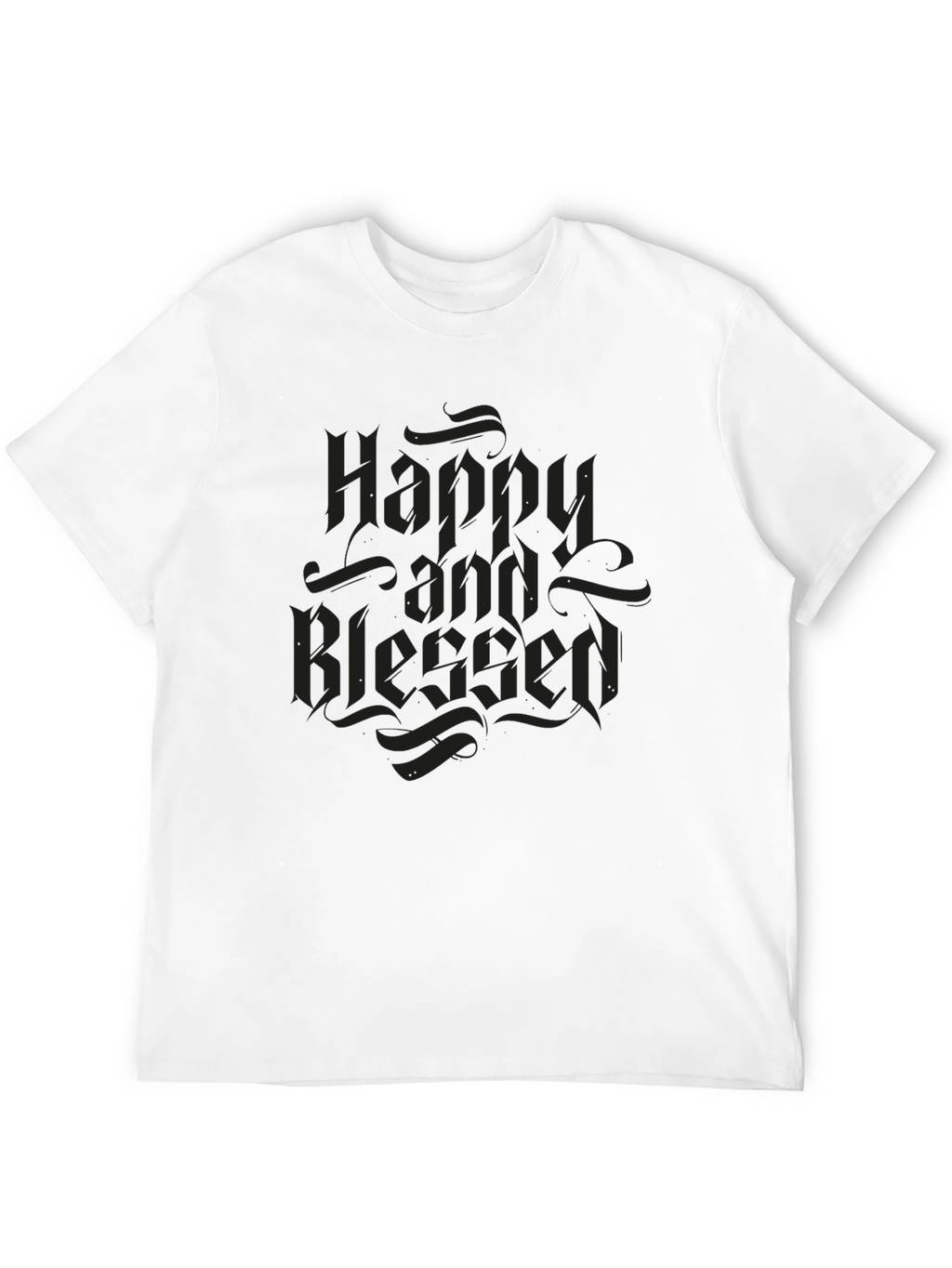 Happy and Blessed Black T-Shirt