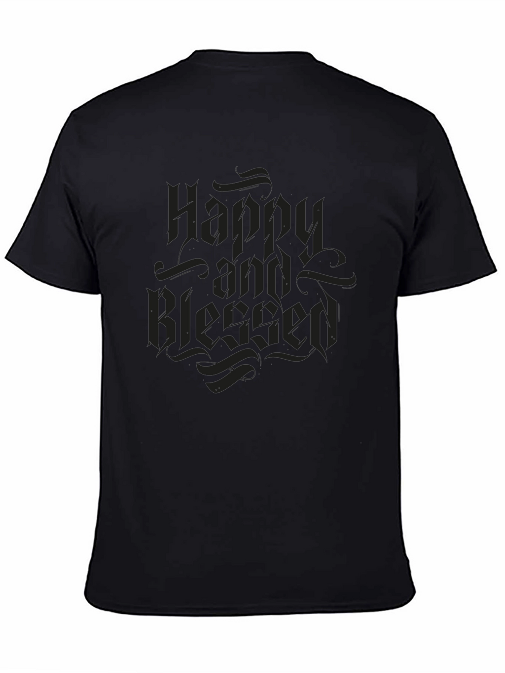 Happy and Blessed Black T-Shirt