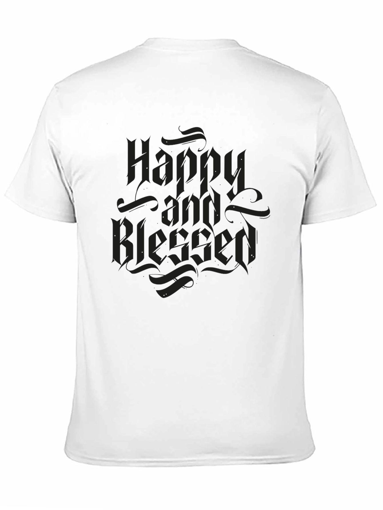 Happy and Blessed Black T-Shirt