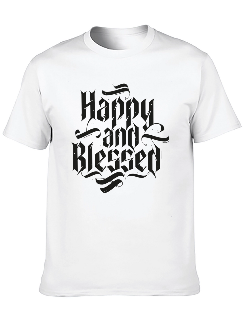 Happy and Blessed Black T-Shirt