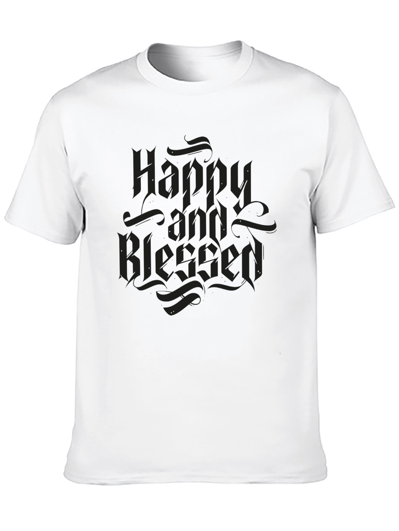 Happy and Blessed Black T-Shirt