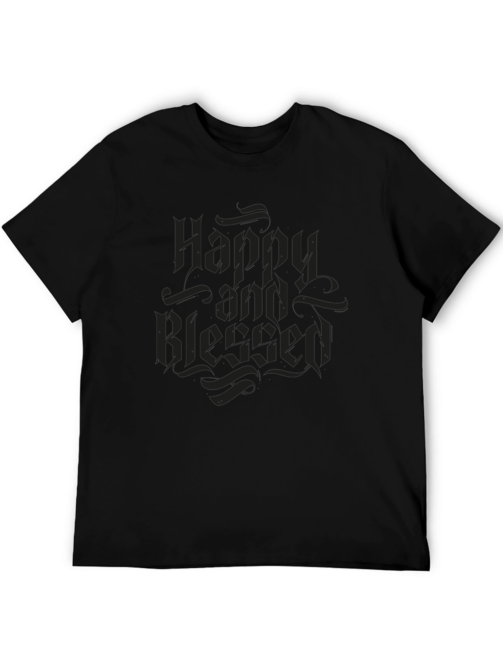 Happy and Blessed Black T-Shirt