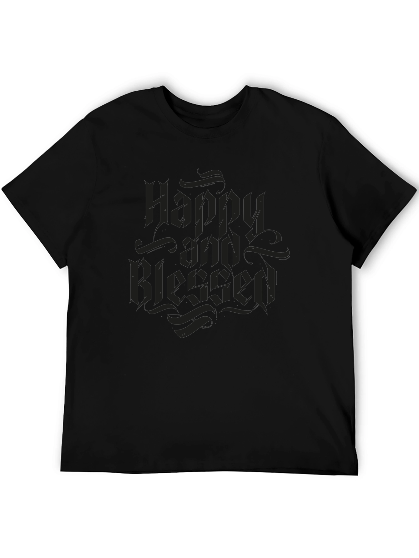 Happy and Blessed Black T-Shirt