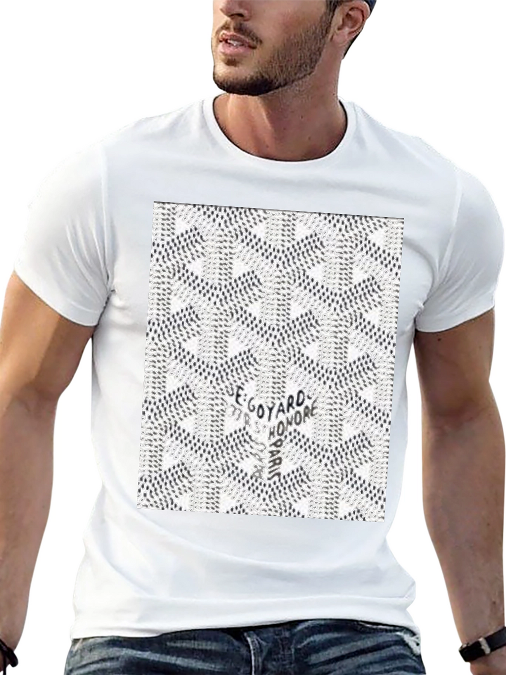 Stylish Patterned Graphic Tee