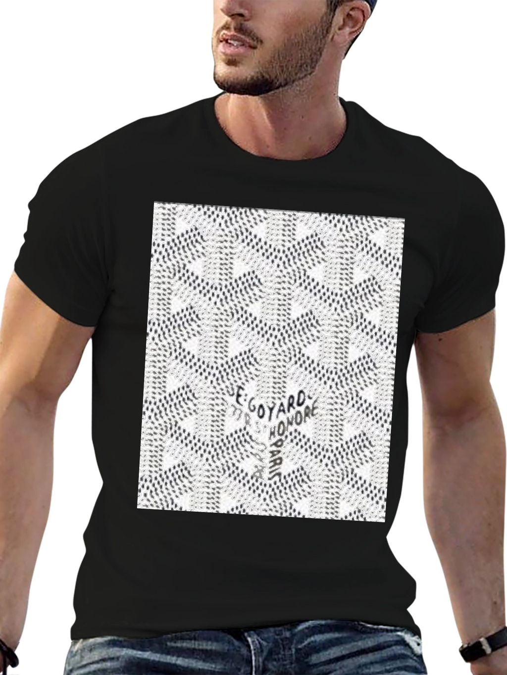 Stylish Patterned Graphic Tee