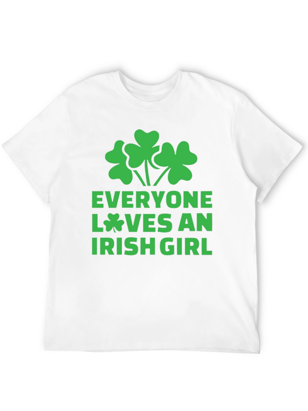 Everyone Loves an Irish Girl Black T-Shirt Shamrock