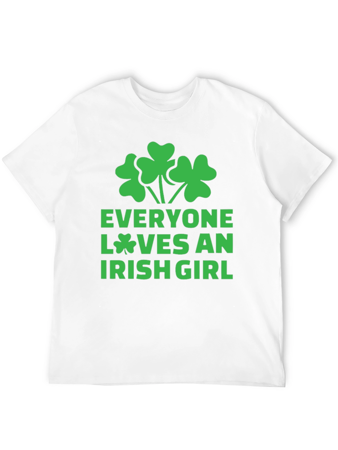 Everyone Loves an Irish Girl Black T-Shirt Shamrock
