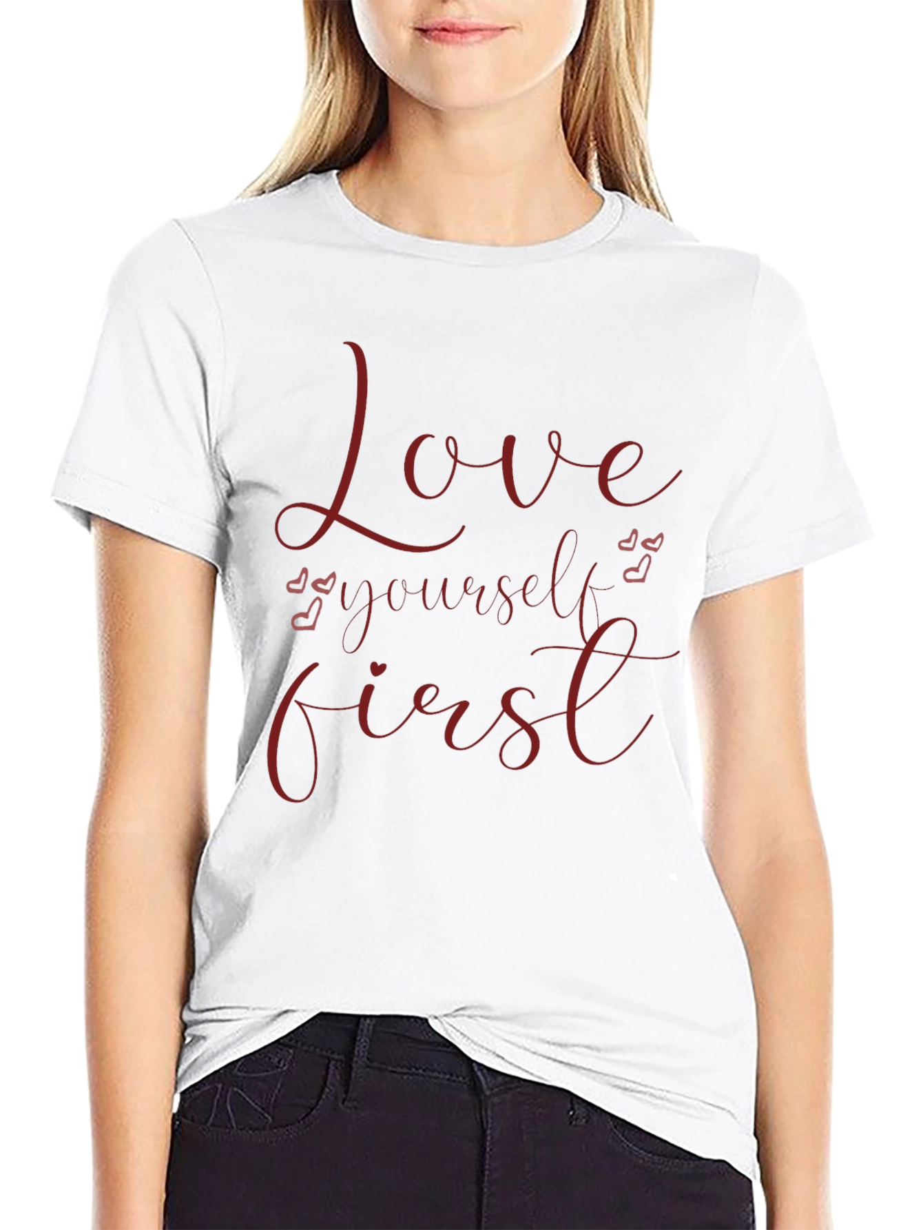 Love Yourself First Graphic Tee - Black