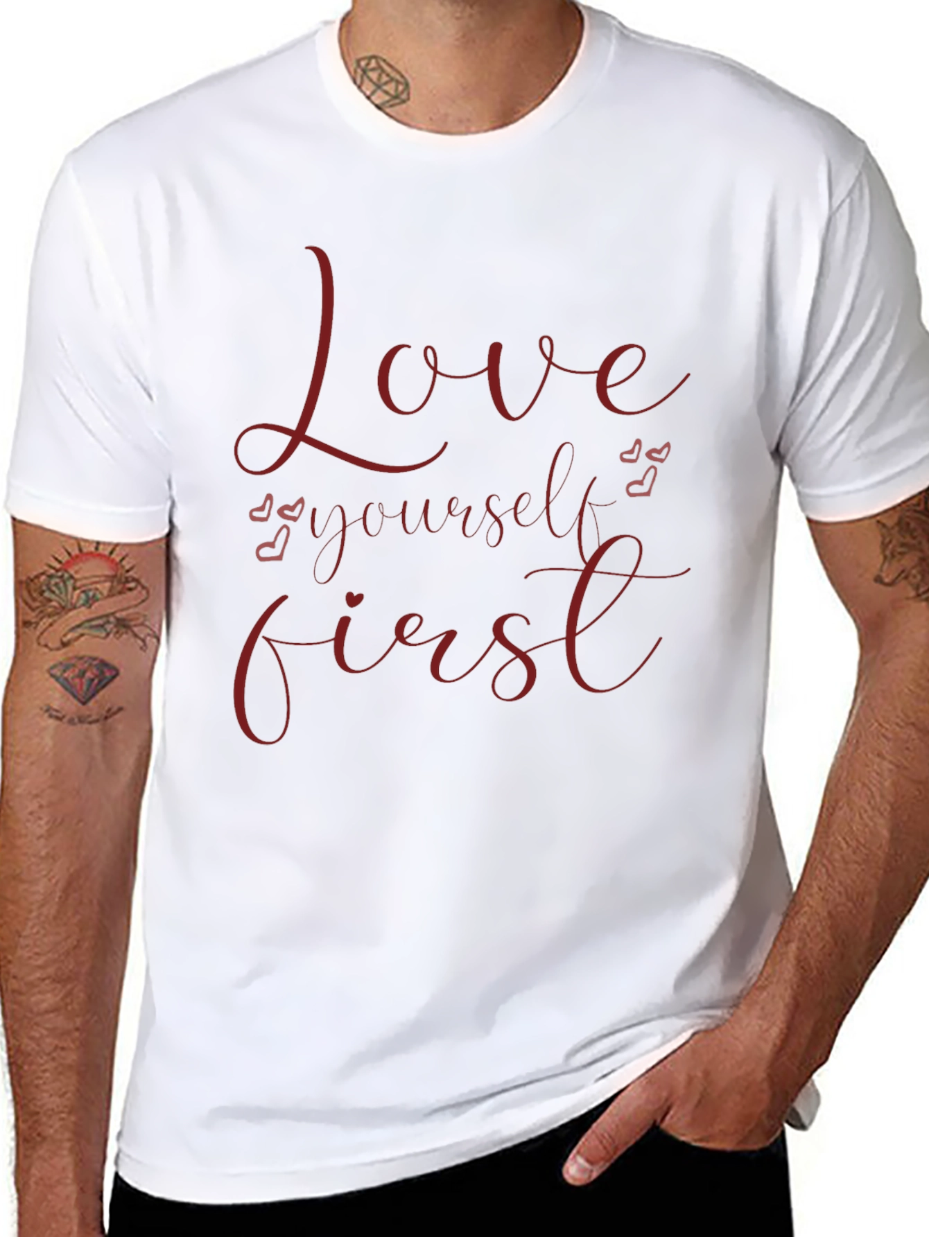 Love Yourself First Graphic Tee - Black