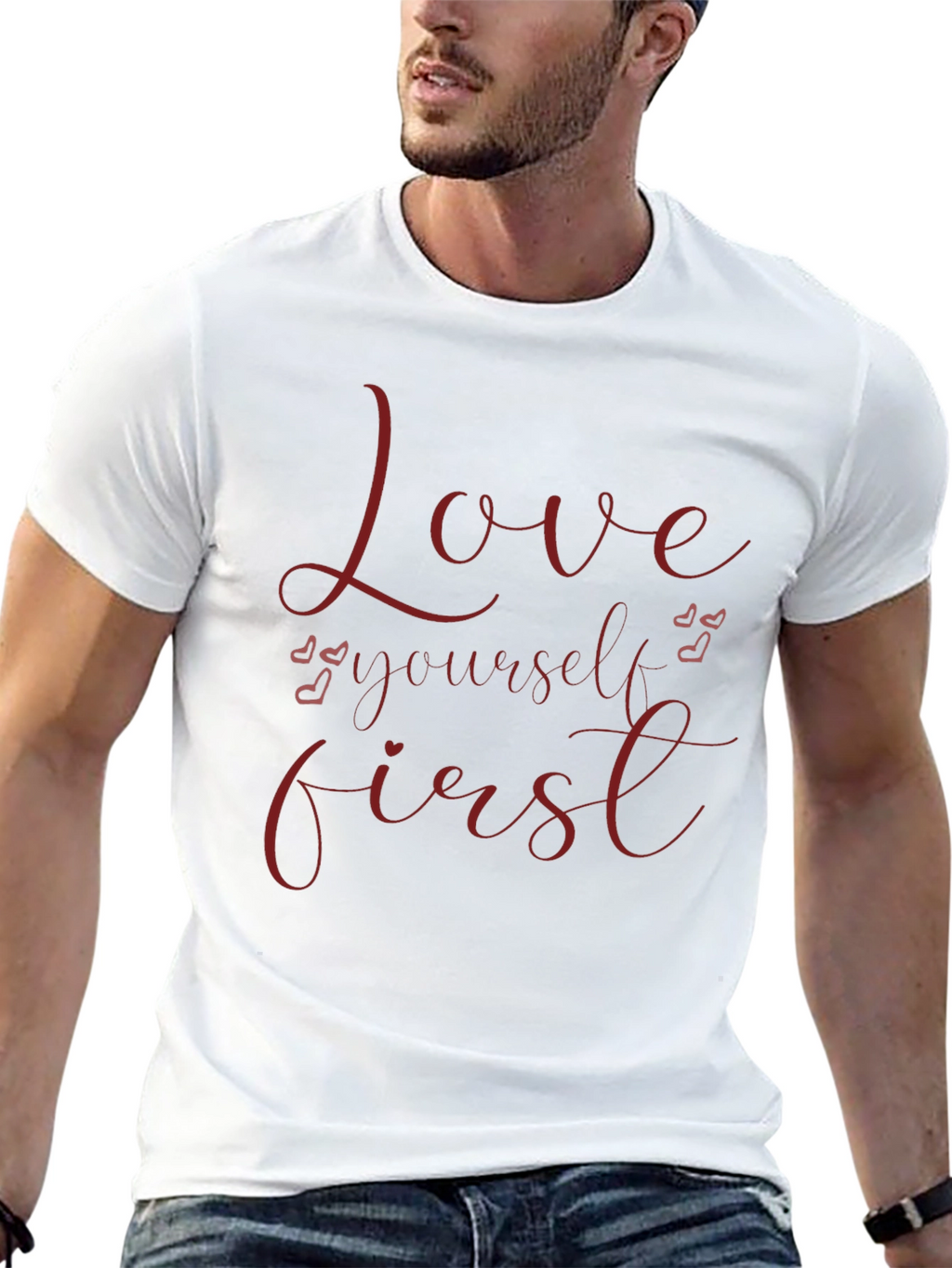 Love Yourself First Graphic Tee - Black