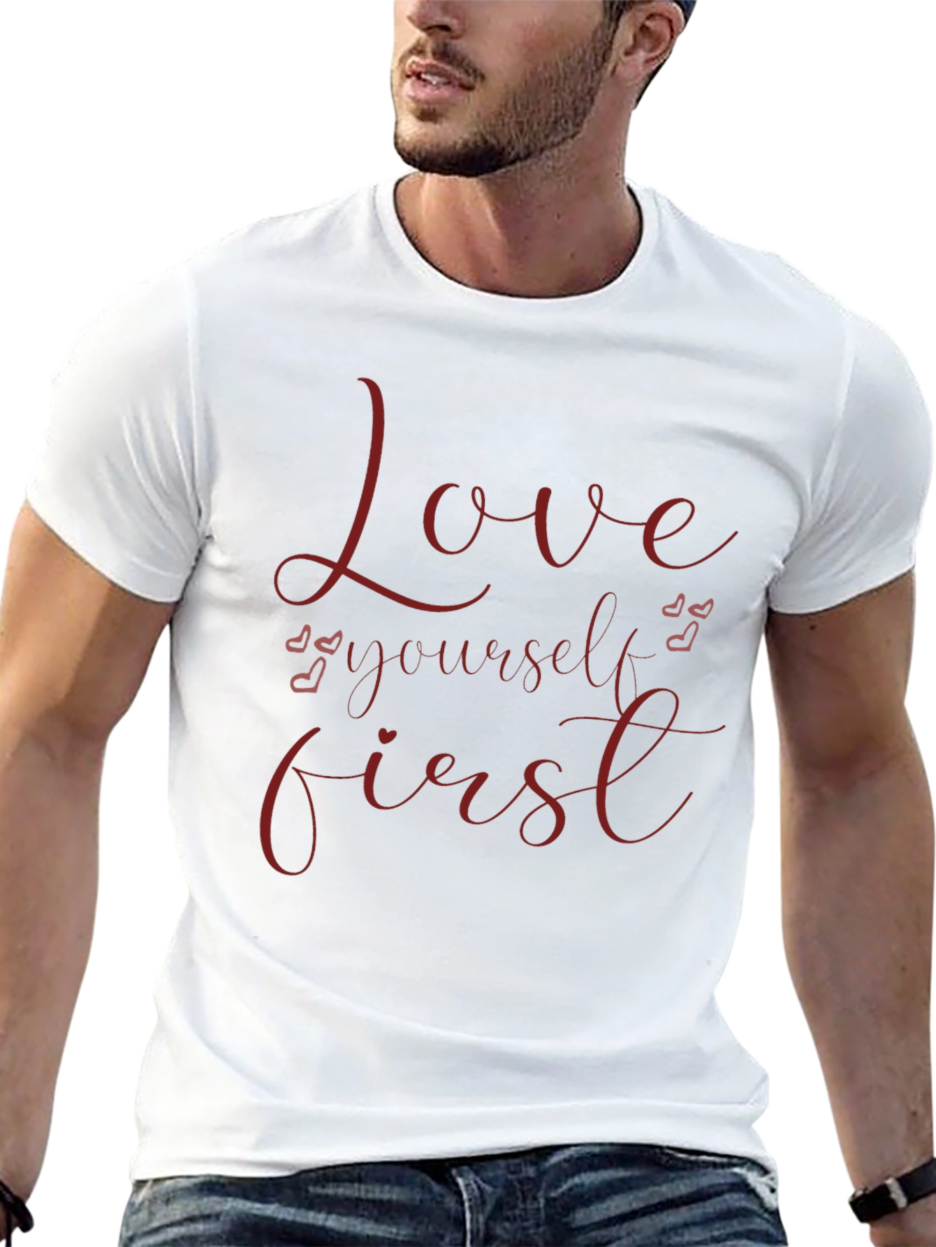Love Yourself First Graphic Tee - Black