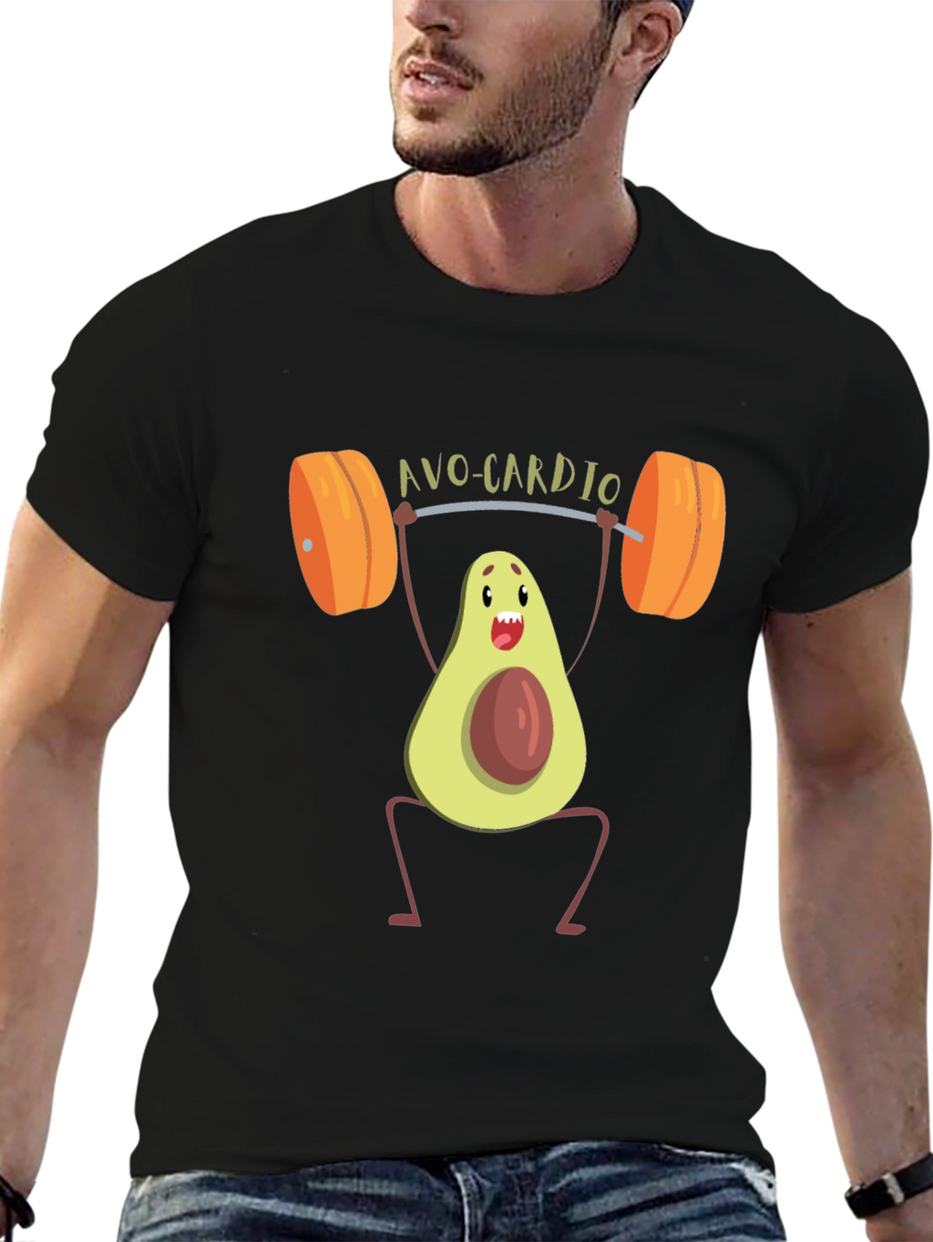 Avo-Cardio Mens Black T-Shirt