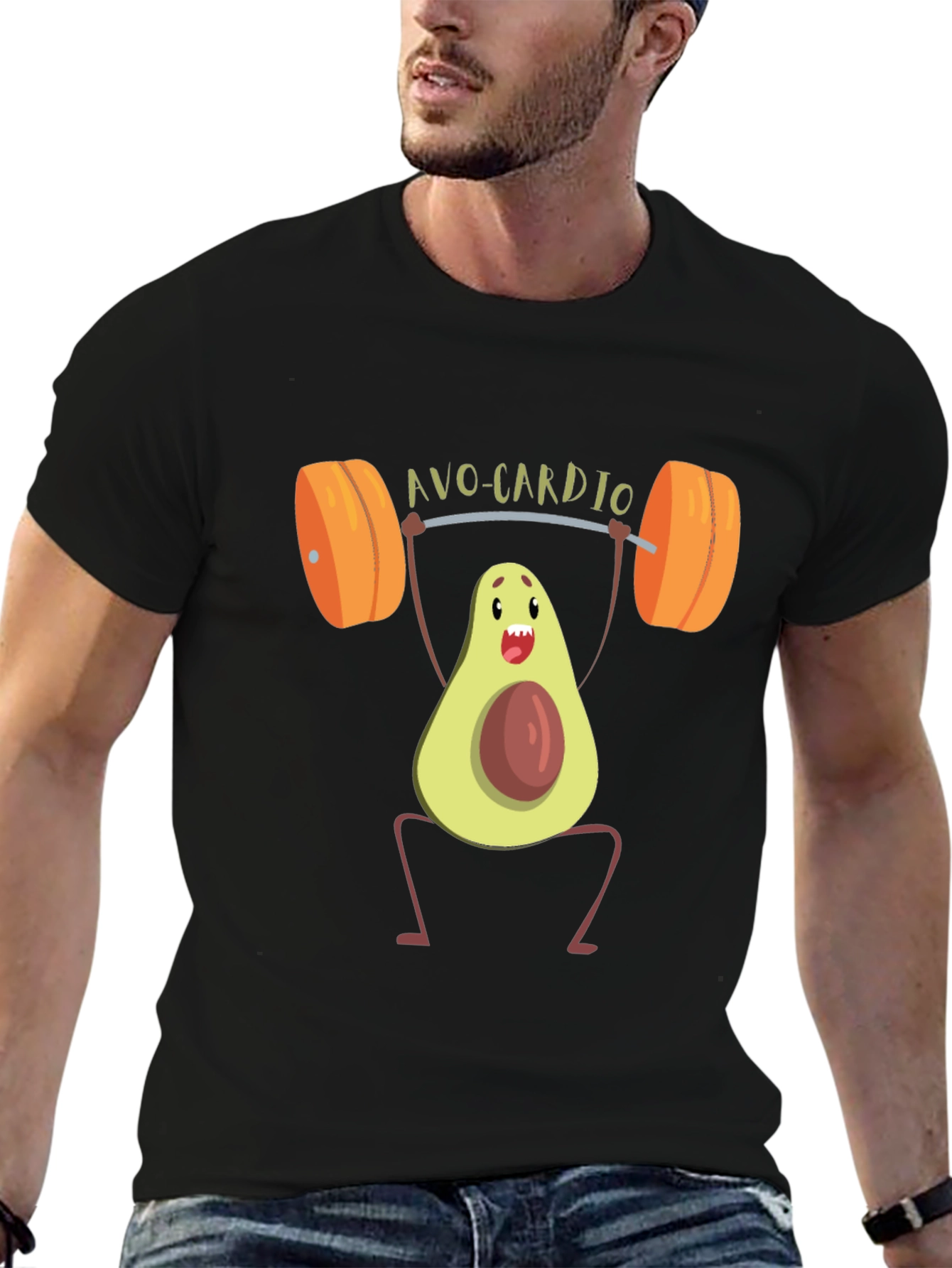 Avo-Cardio Mens Black T-Shirt