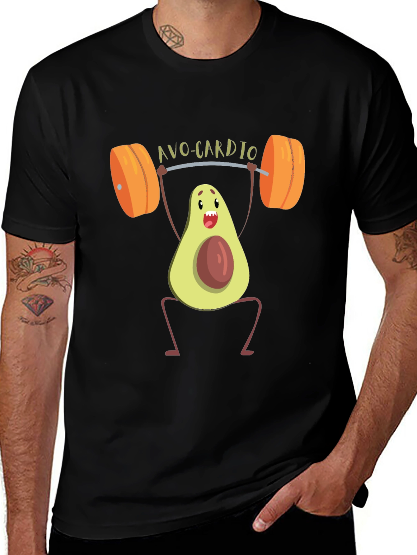 Avo-Cardio Mens Black T-Shirt