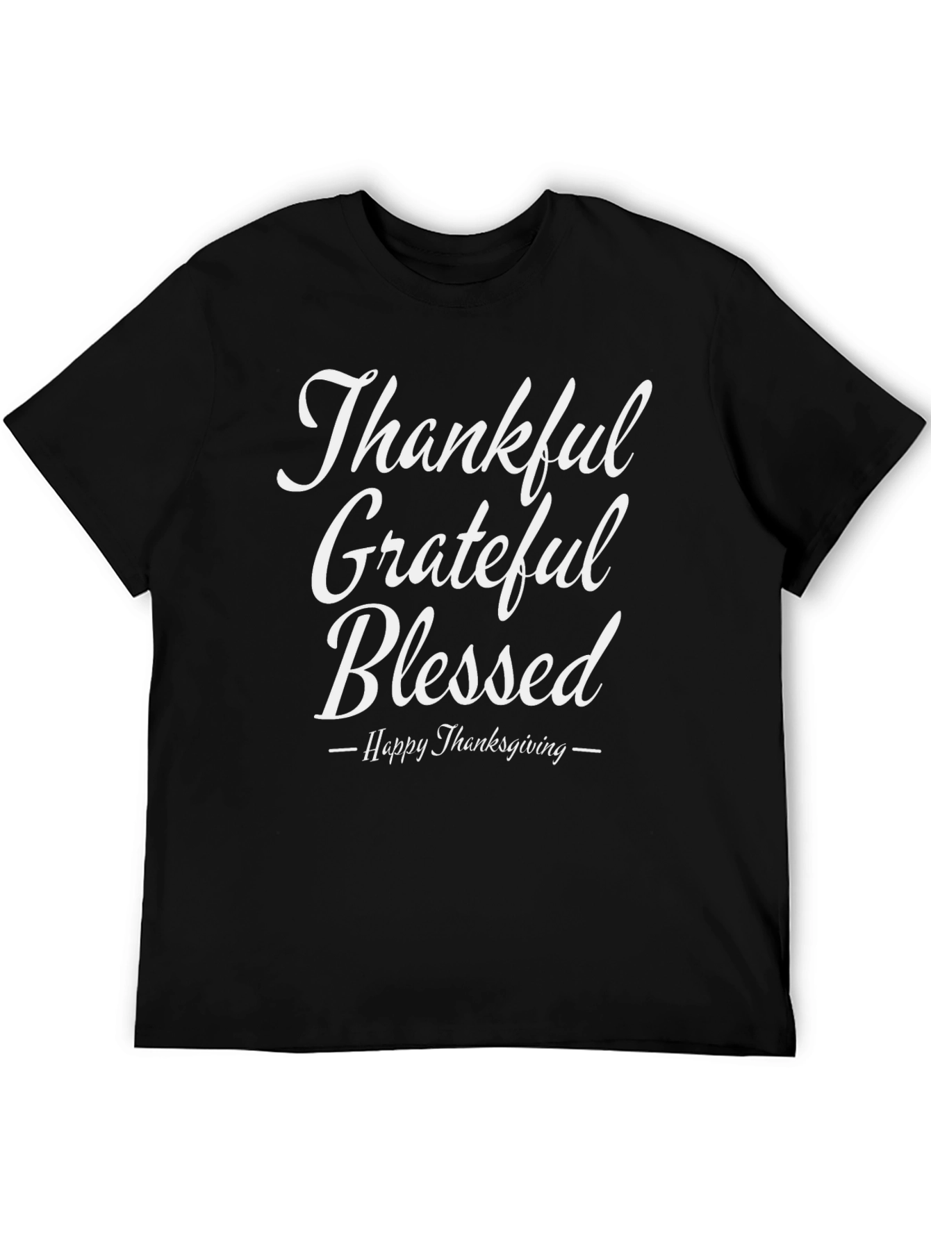Thankful Grateful Blessed Thanksgiving T-Shirt