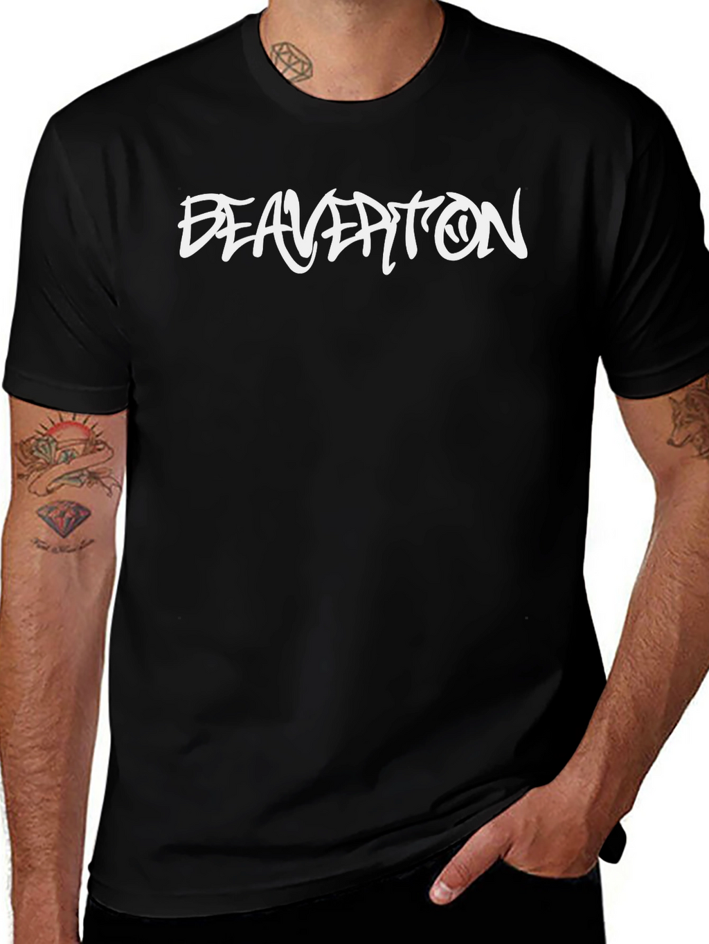 Beaverton T-Shirt - Black Graphic Tee