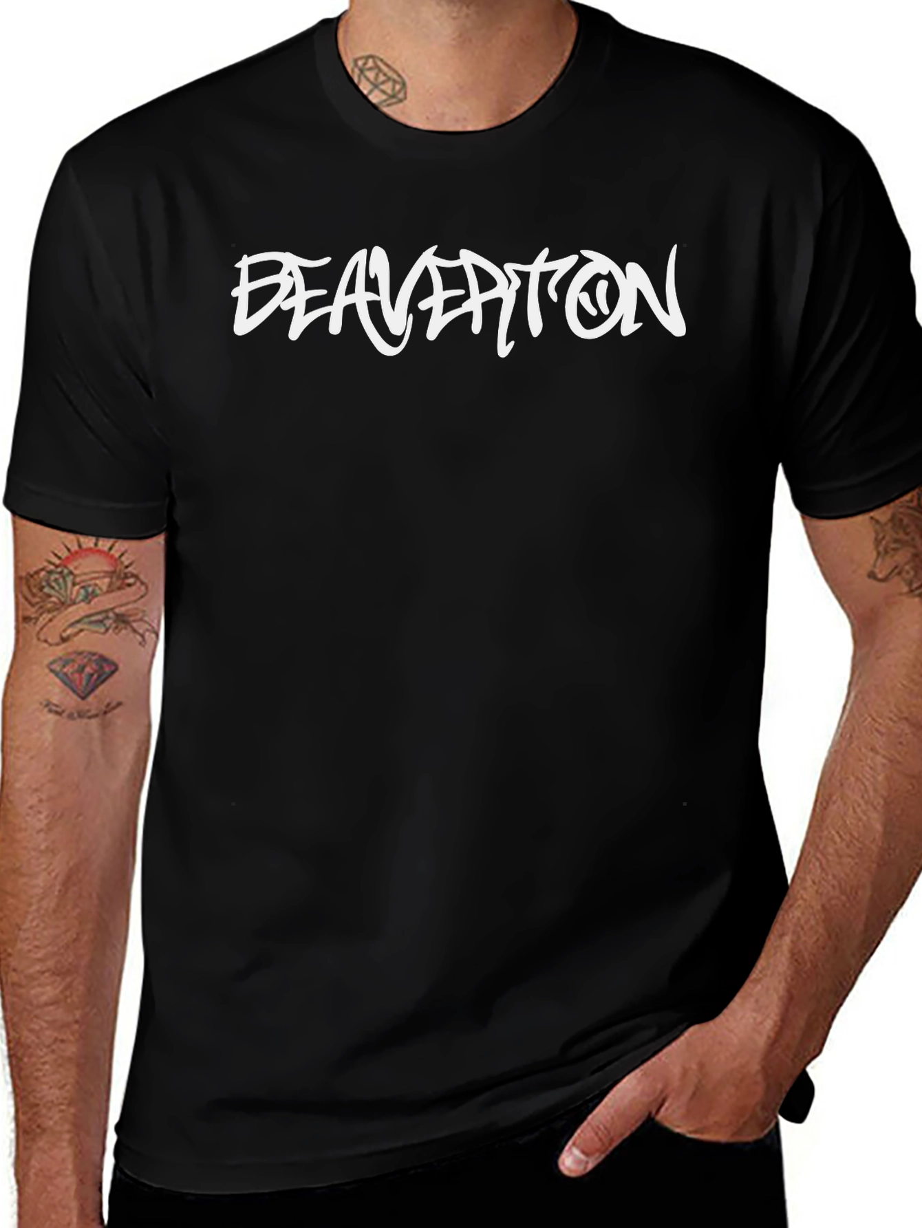 Beaverton T-Shirt - Black Graphic Tee