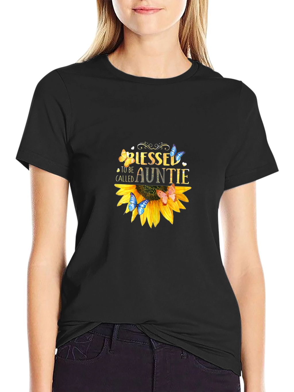Blessed To Be Called Auntie Sunflower T-Shirt