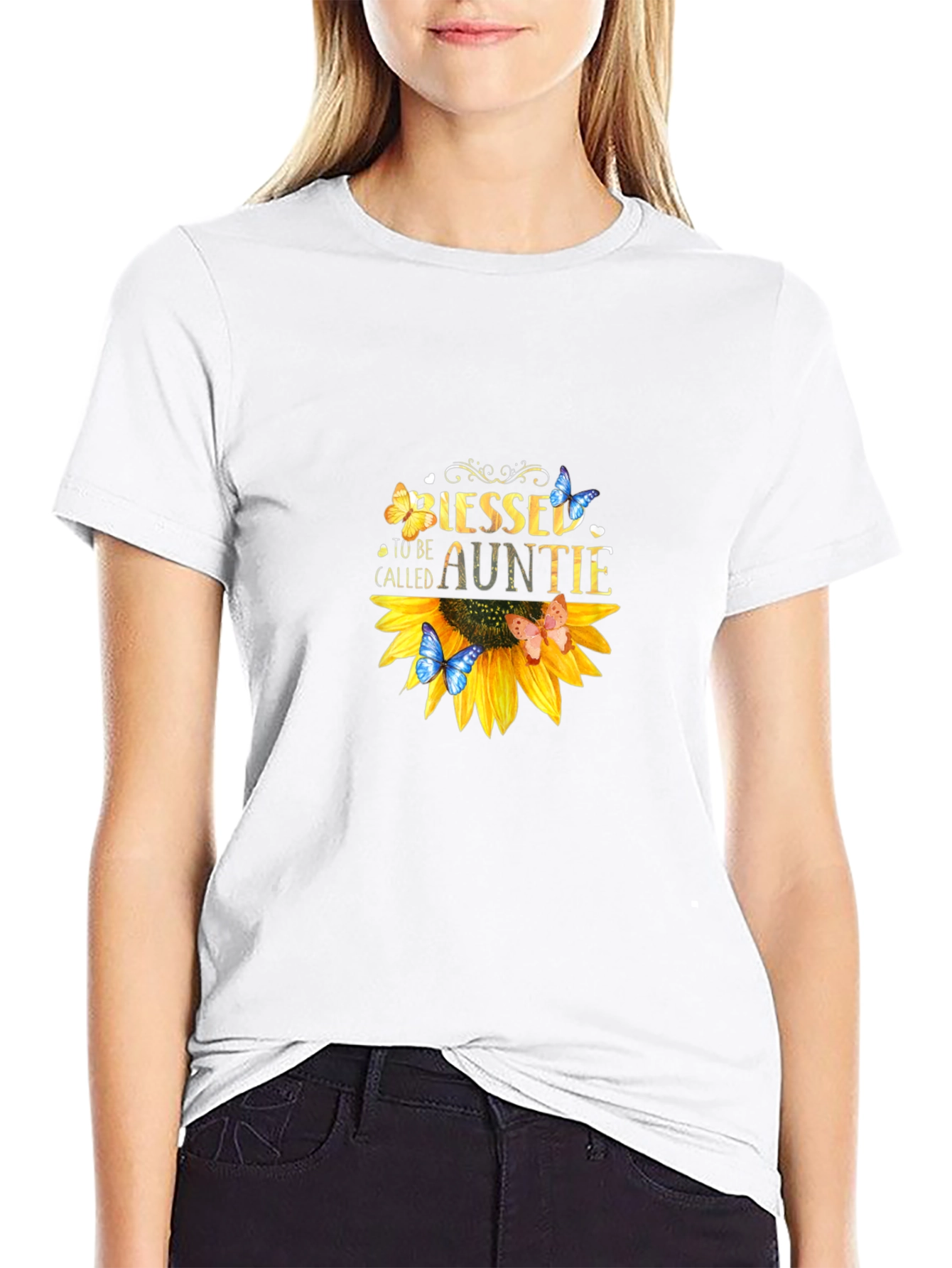 Blessed To Be Called Auntie Sunflower T-Shirt