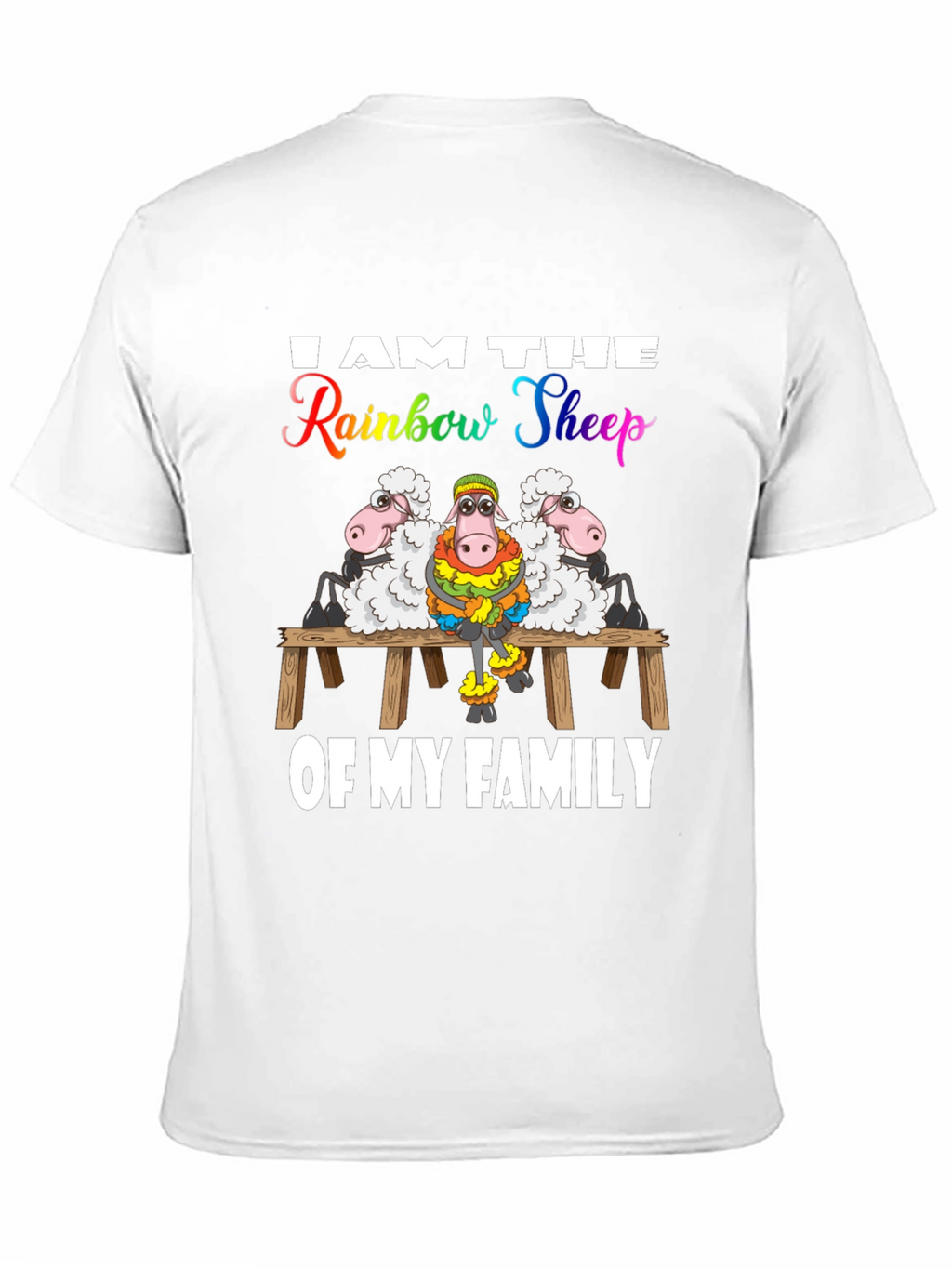 Rainbow Sheep Family T-Shirt