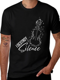 I Destroy Silence Musician T-Shirt Black