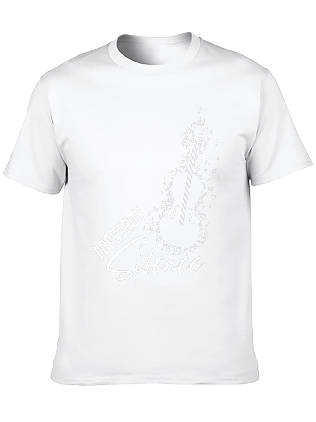 I Destroy Silence Musician T-Shirt Black