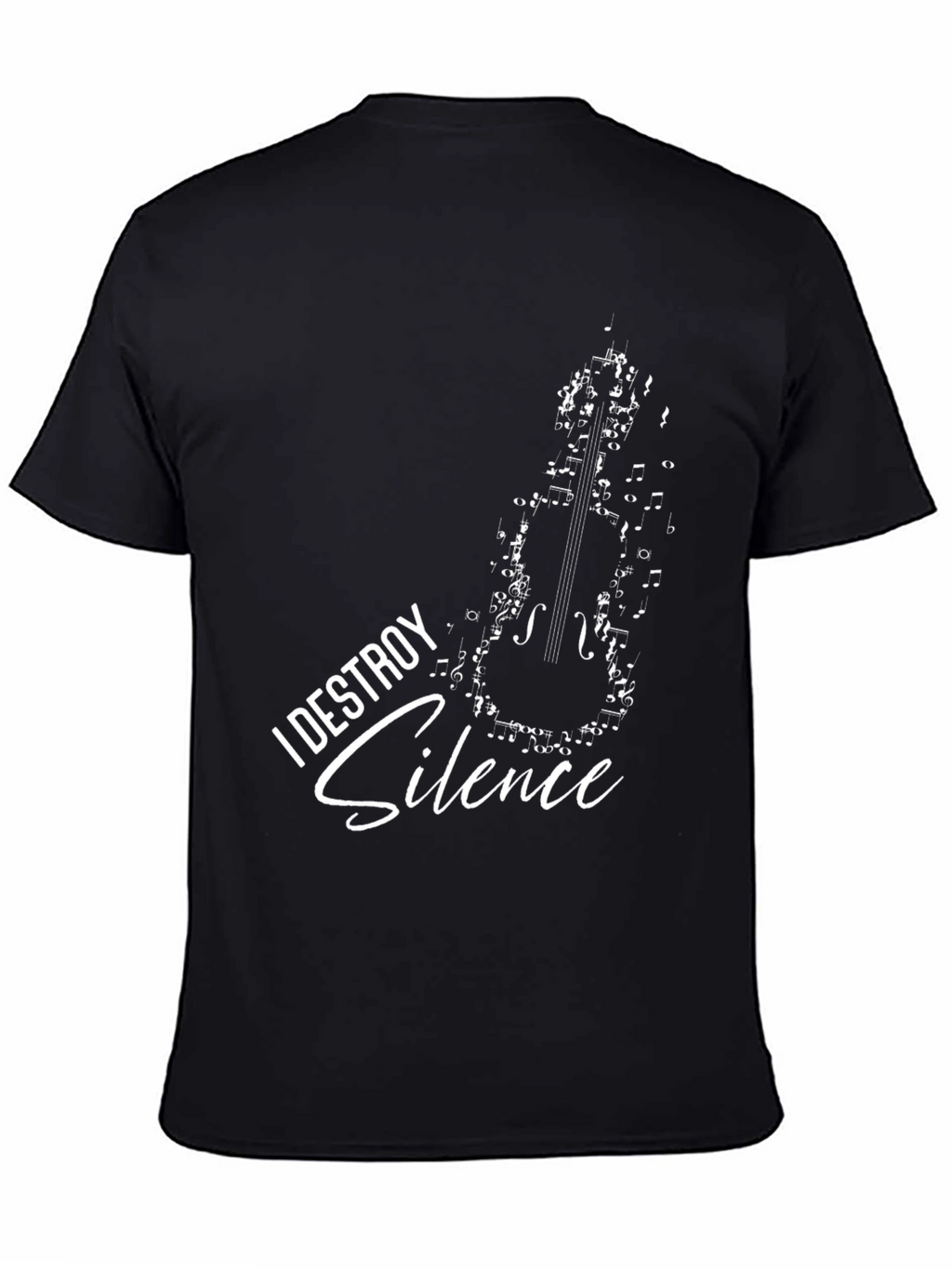 I Destroy Silence Musician T-Shirt Black