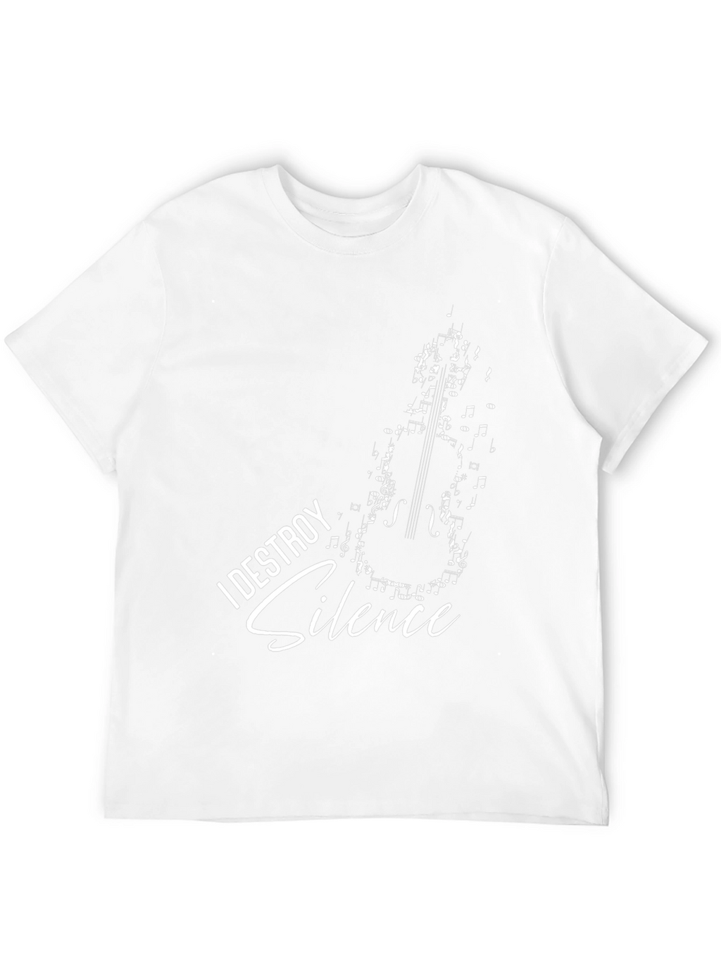 I Destroy Silence Musician T-Shirt Black