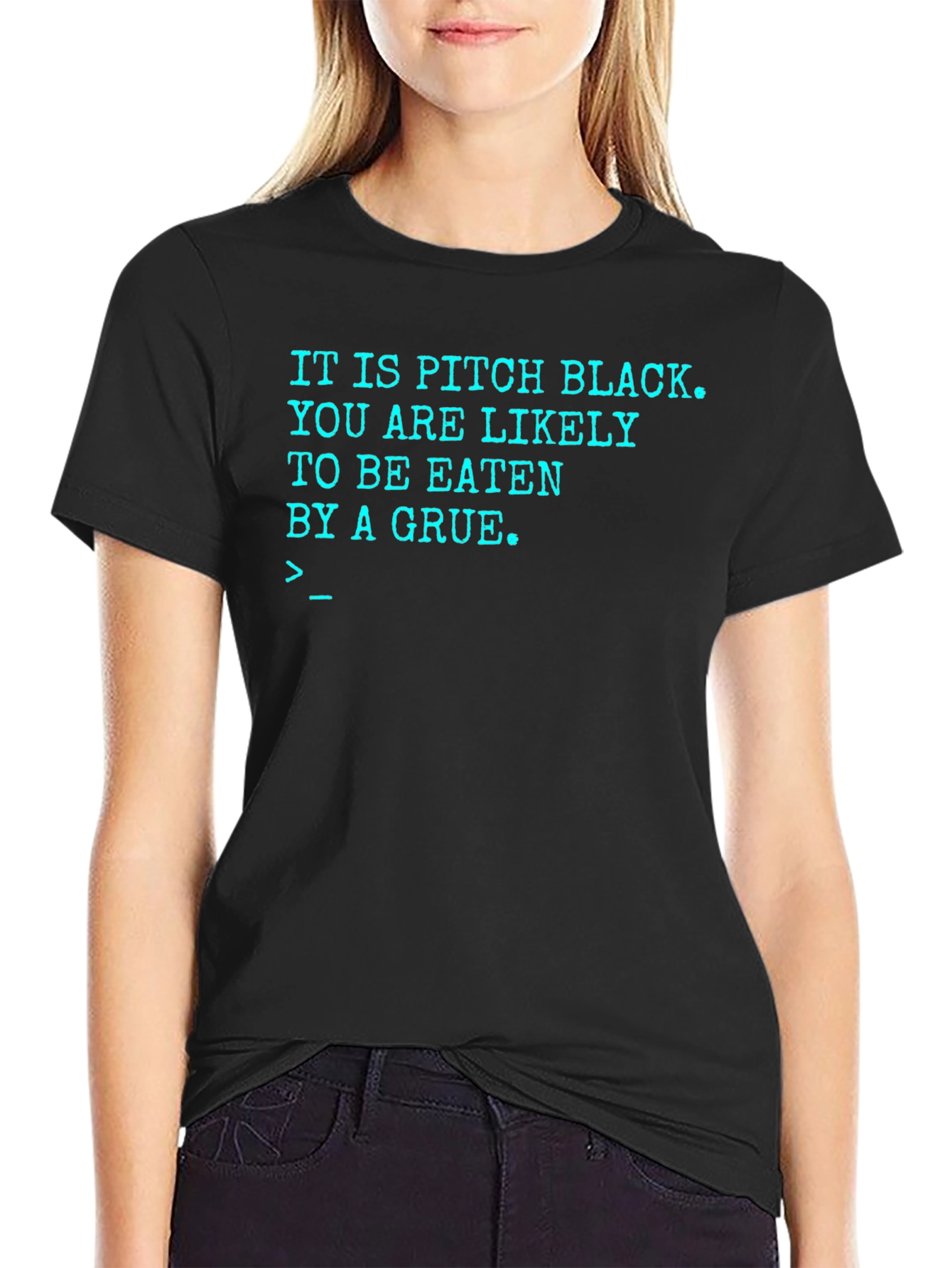 Pitch Black Grue T-Shirt - Adventure Game Tee