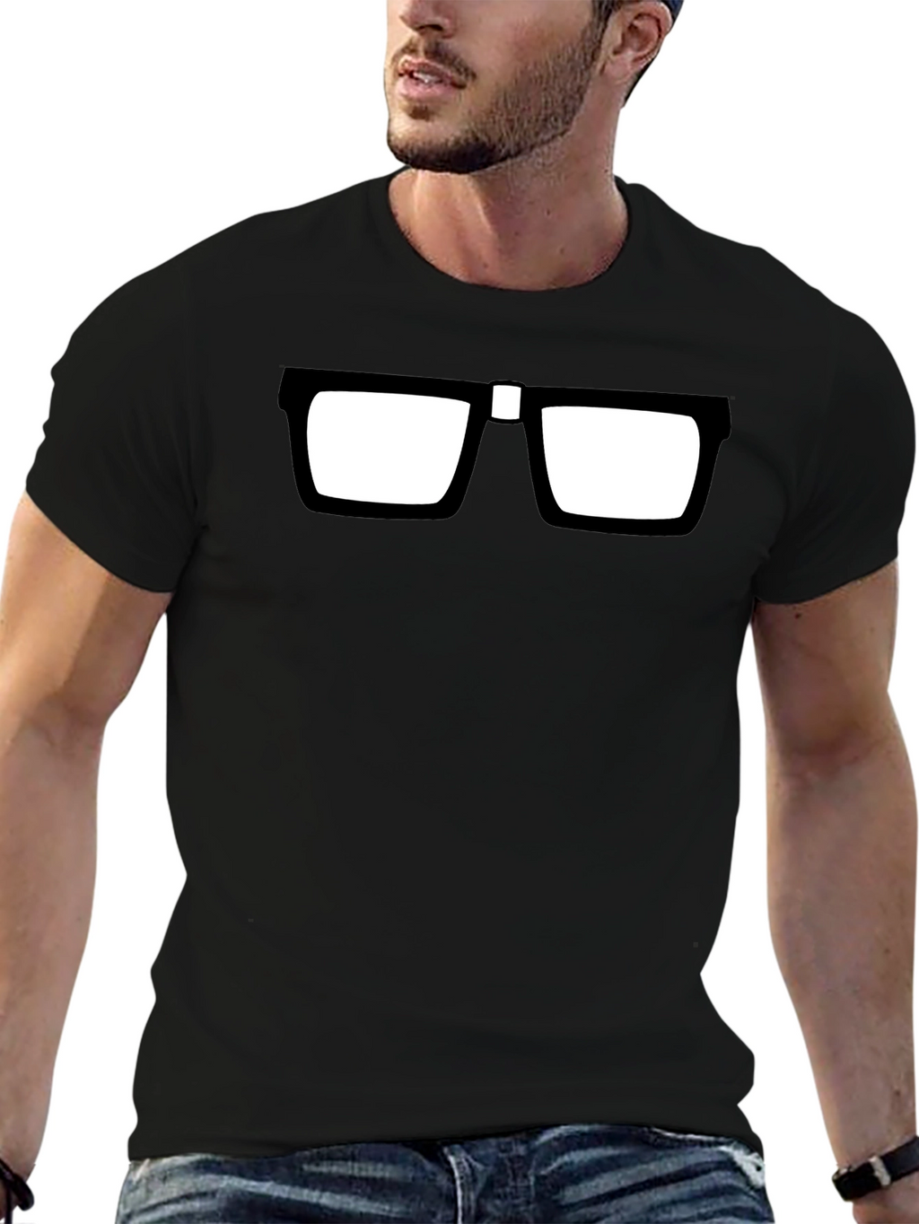 Black Nerd Glasses T-Shirt - Geek Chic Style
