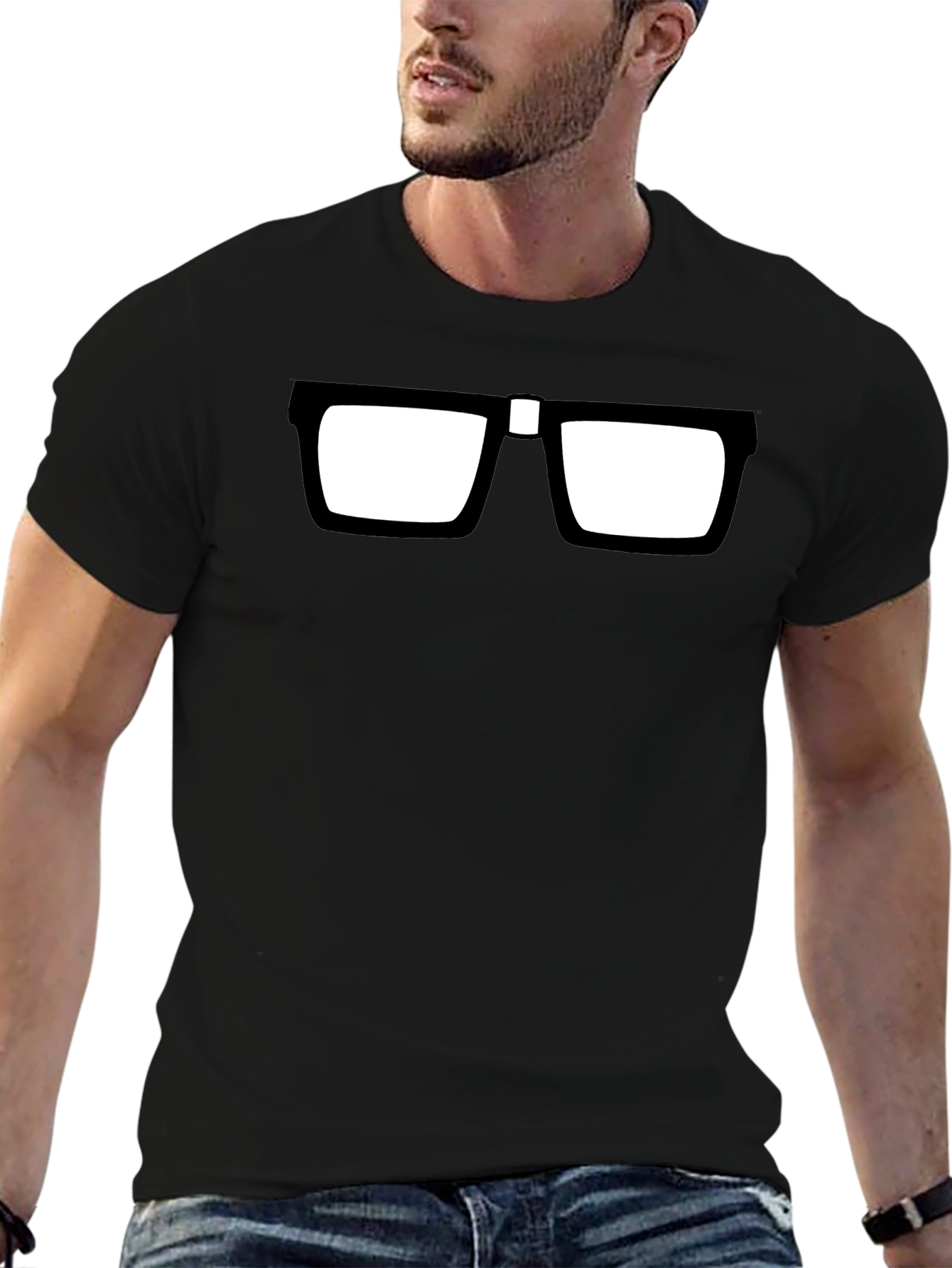 Black Nerd Glasses T-Shirt - Geek Chic Style