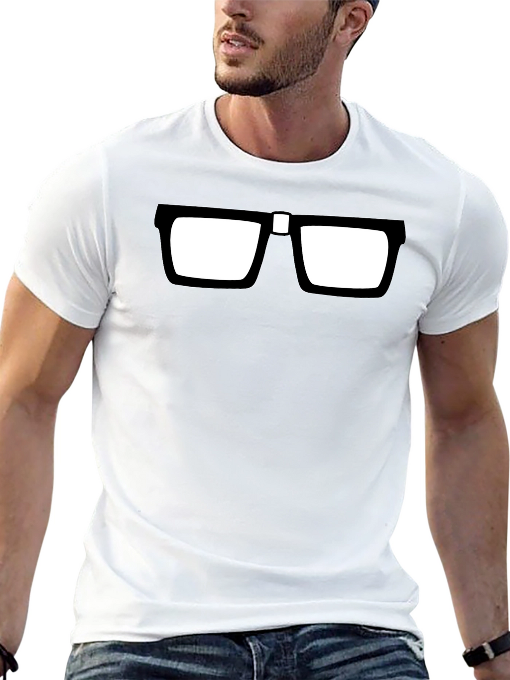 Black Nerd Glasses T-Shirt - Geek Chic Style