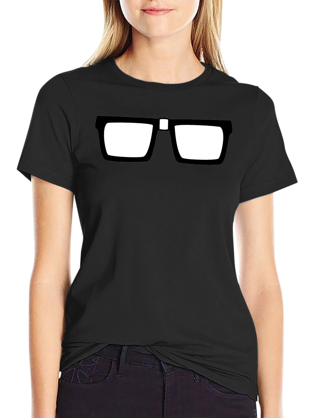 Black Nerd Glasses T-Shirt - Geek Chic Style