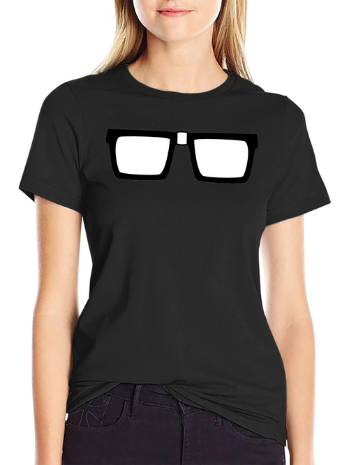 Black Nerd Glasses T-Shirt - Geek Chic Style
