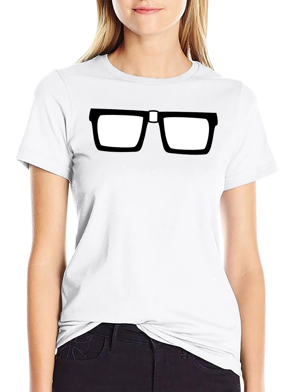 Black Nerd Glasses T-Shirt - Geek Chic Style