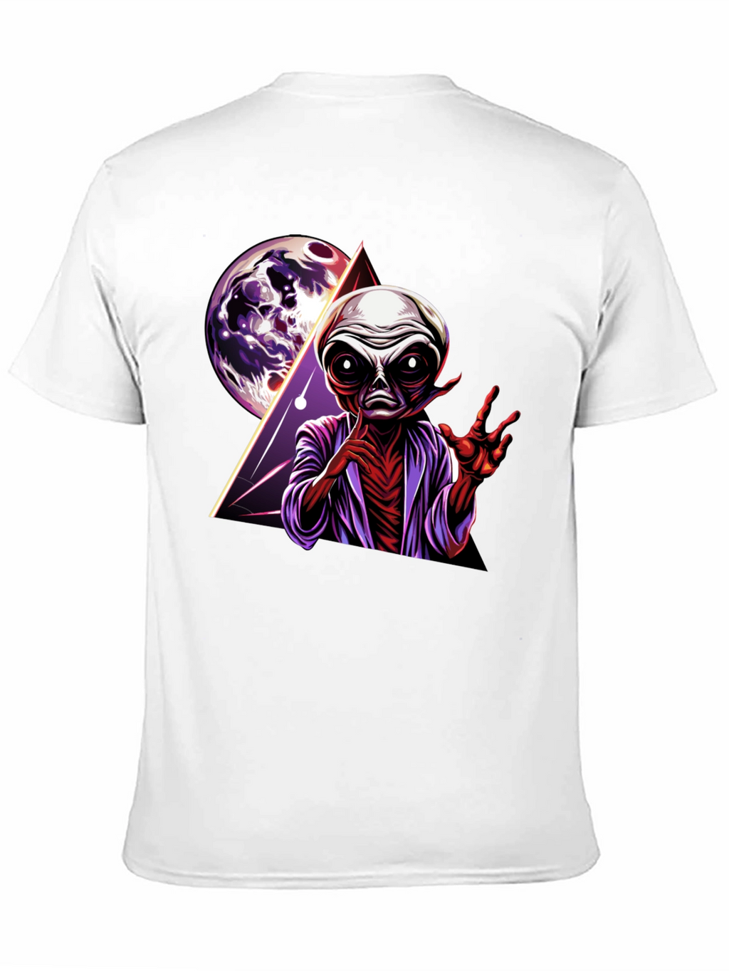Alien Graphic Print Tee - Retro Space Design