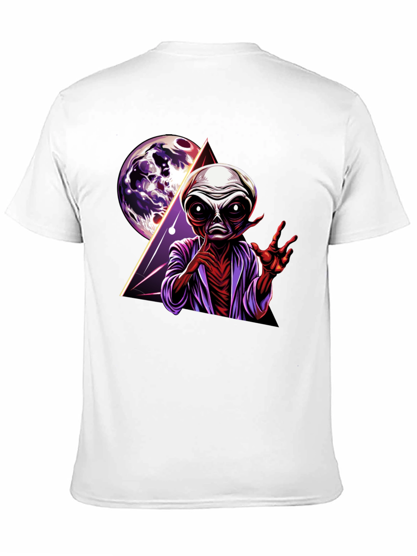 Alien Graphic Print Tee - Retro Space Design