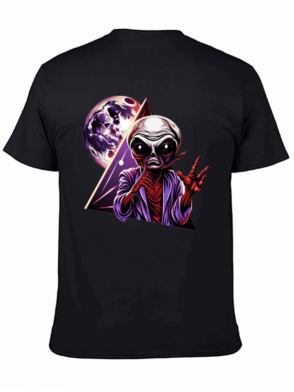 Alien Graphic Print Tee - Retro Space Design