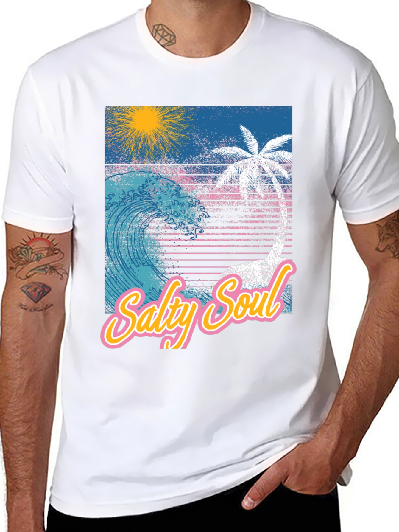 Salty Soul Graphic Tee - Tropical Vibes