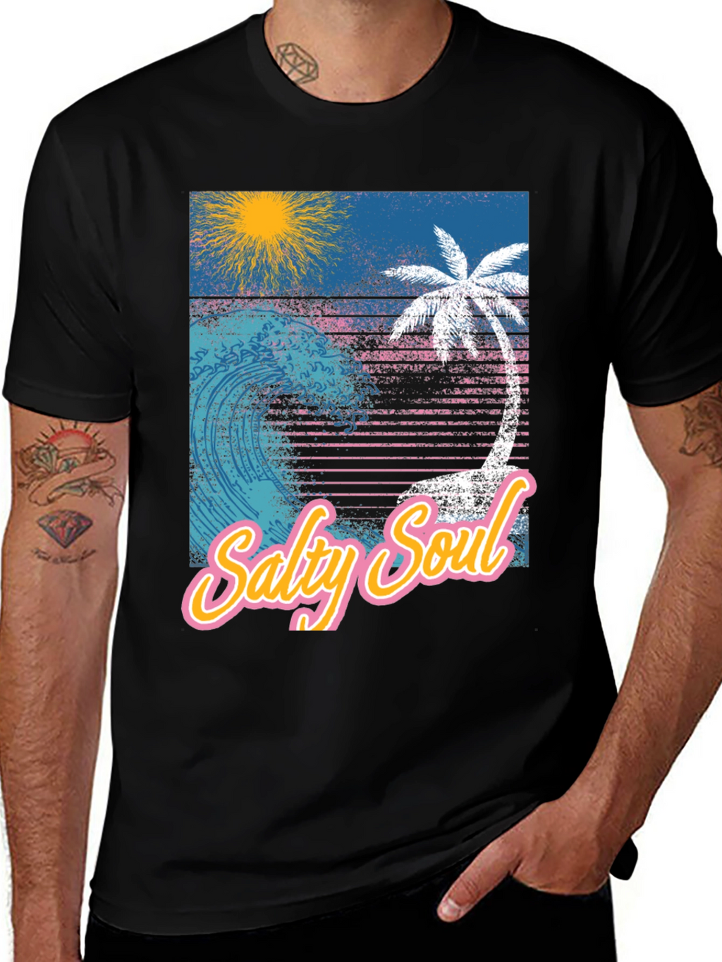 Salty Soul Graphic Tee - Tropical Vibes