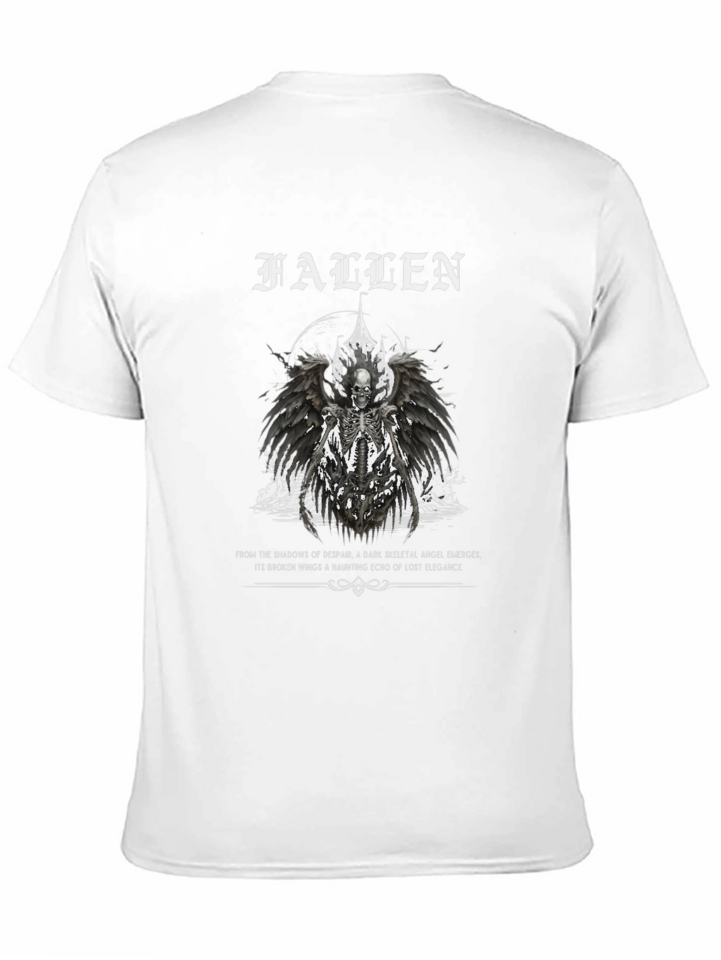 Fallen Angel Graphic Print Black T-Shirt