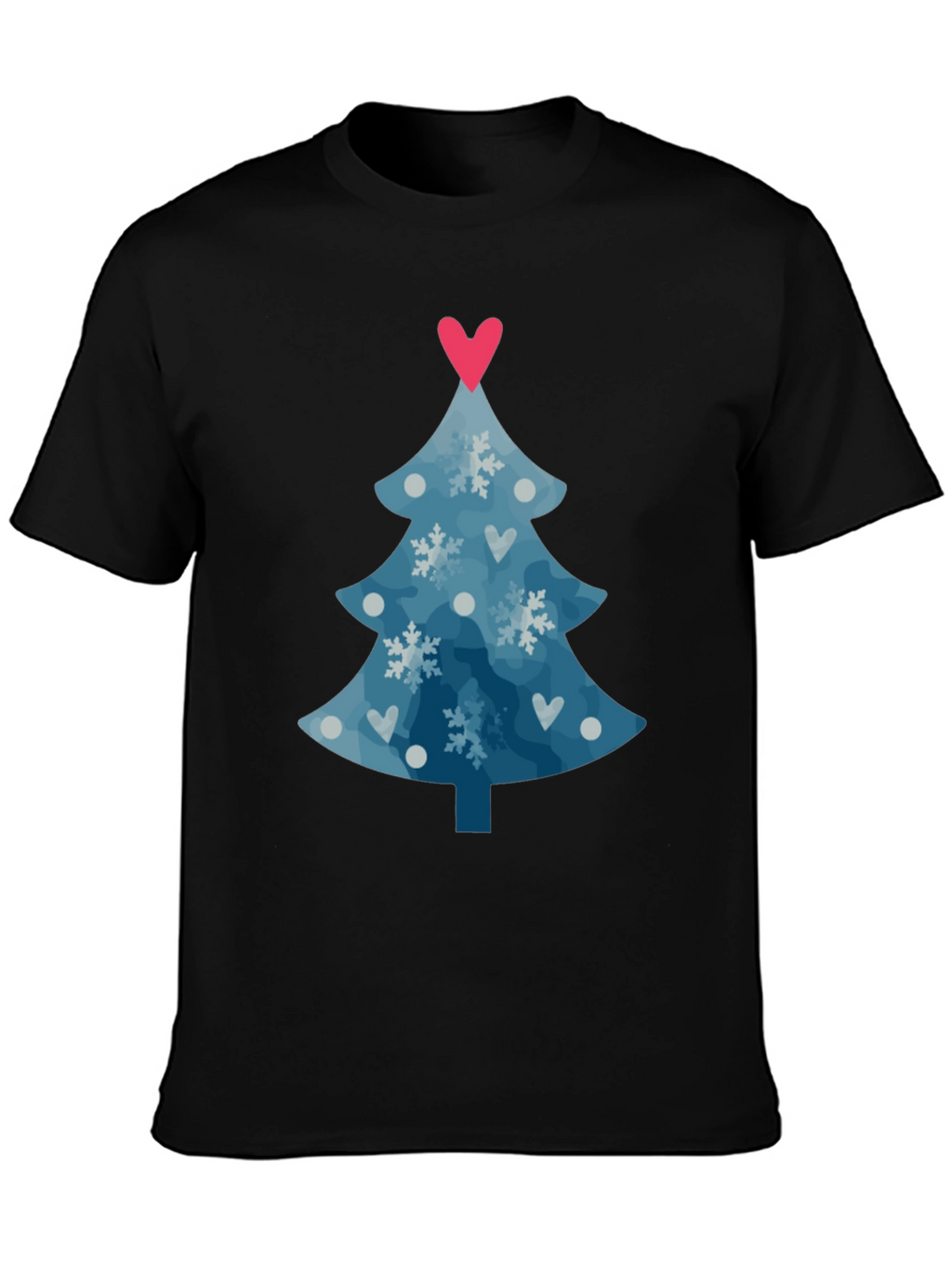 Festive Christmas Tree Heart Tee