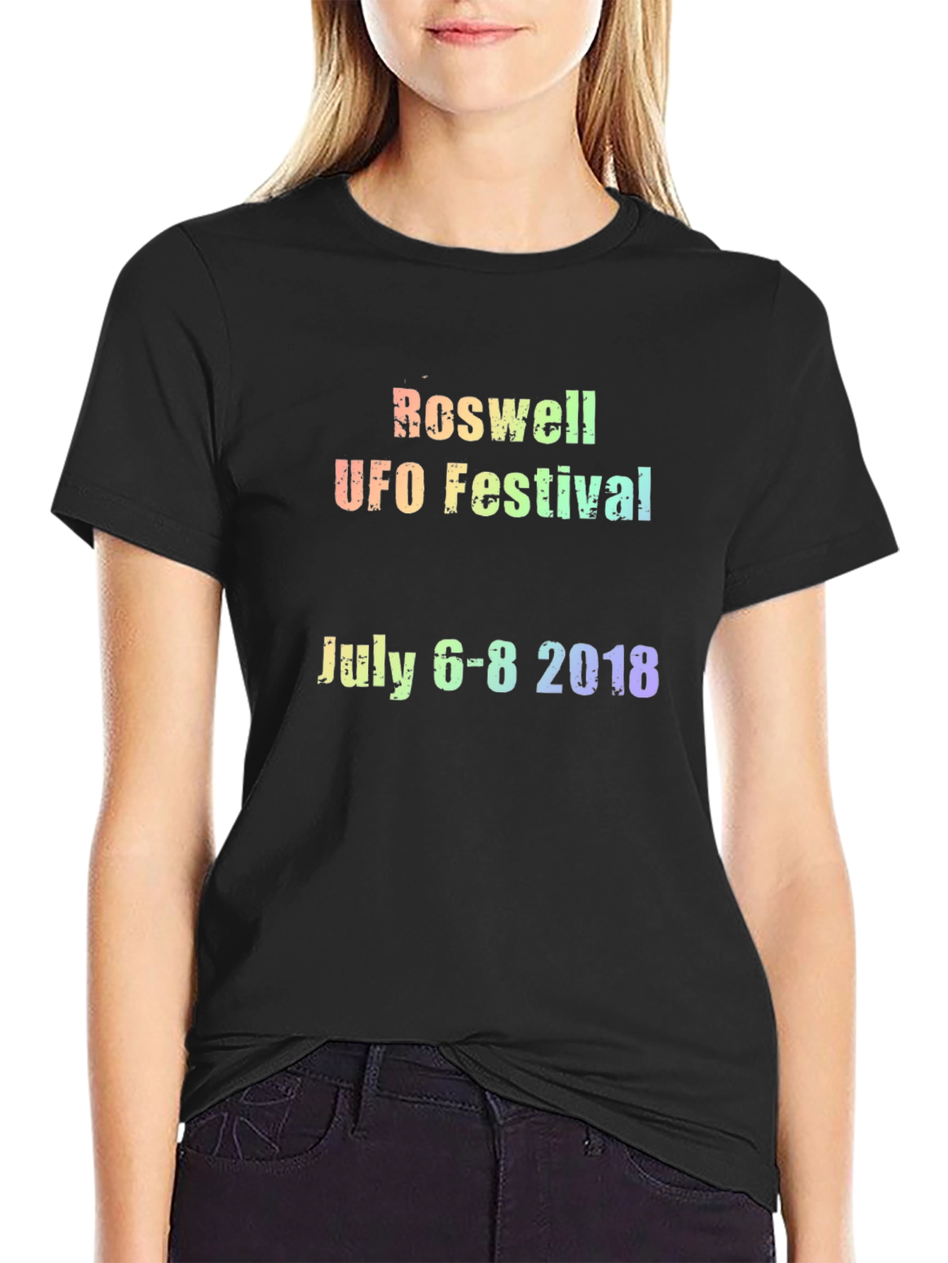 Roswell UFO Festival 2018 Black T-Shirt