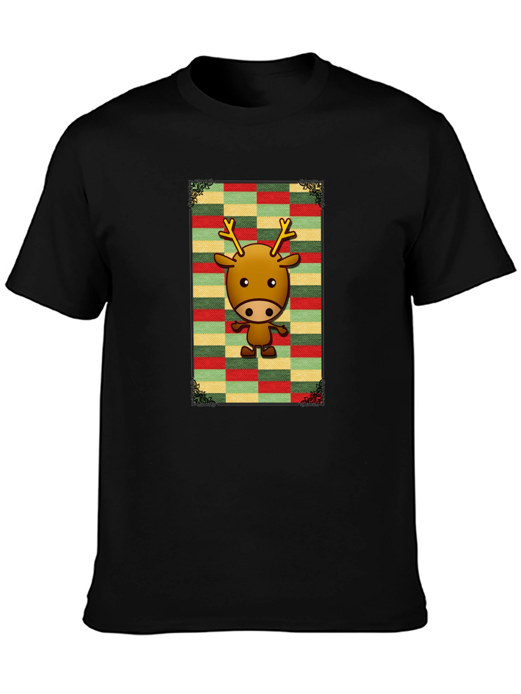 Festive Reindeer Graphic Tee - Holiday Style