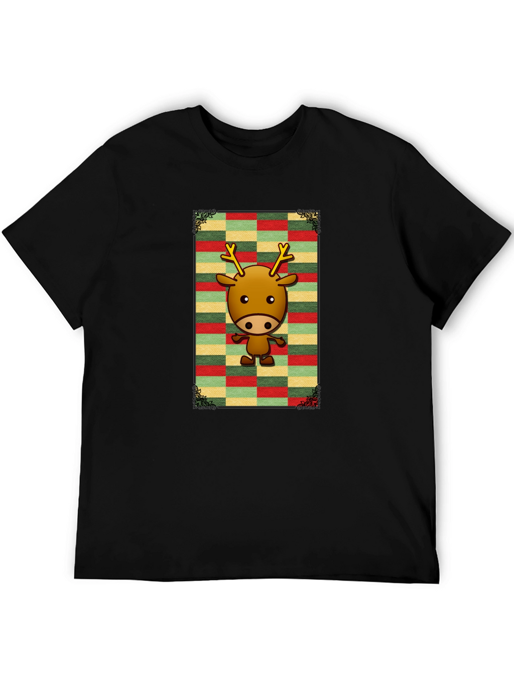 Festive Reindeer Graphic Tee - Holiday Style