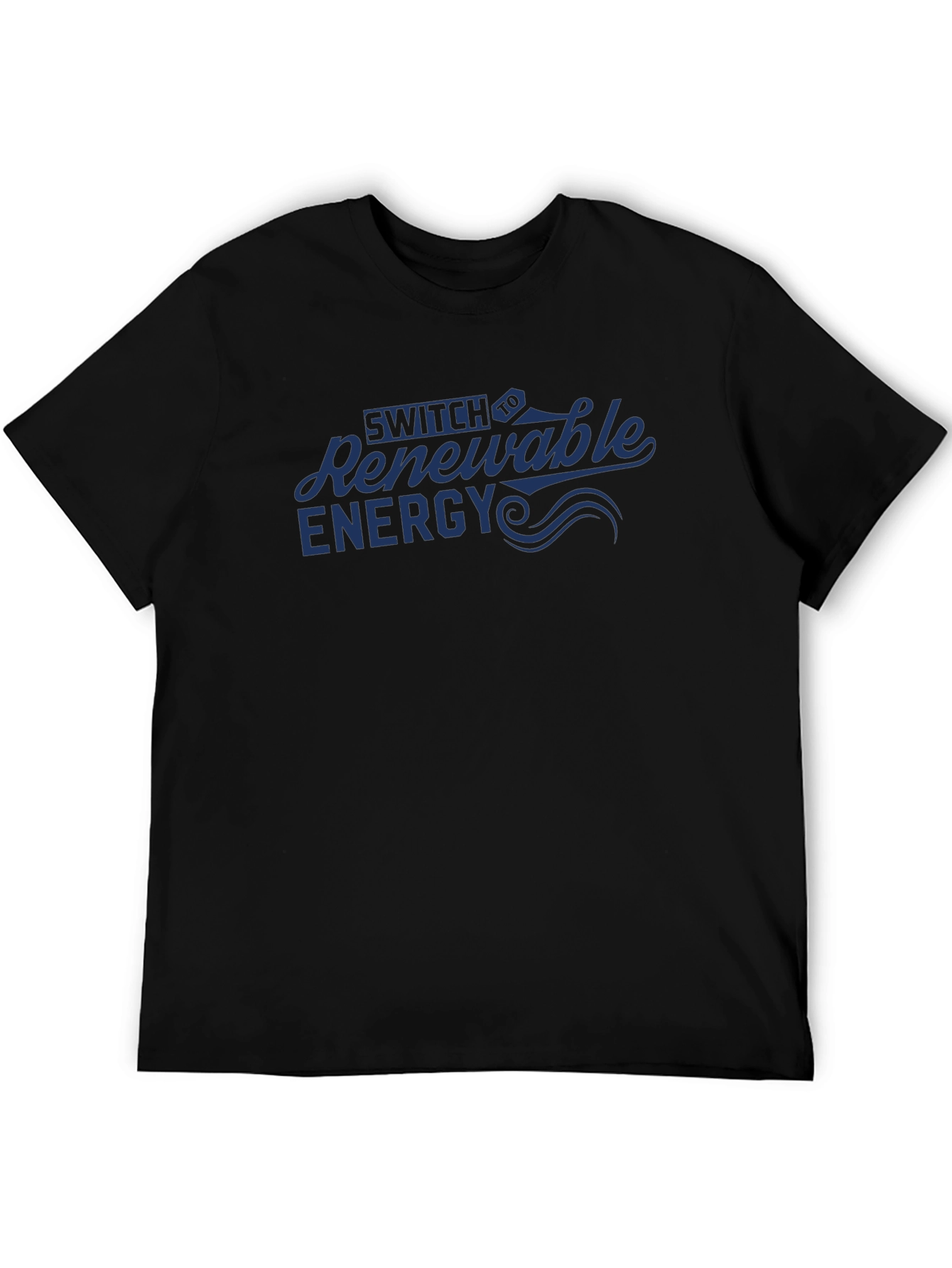 Renewable Energy Graphic Tee - Black Crew Neck T-Shirt