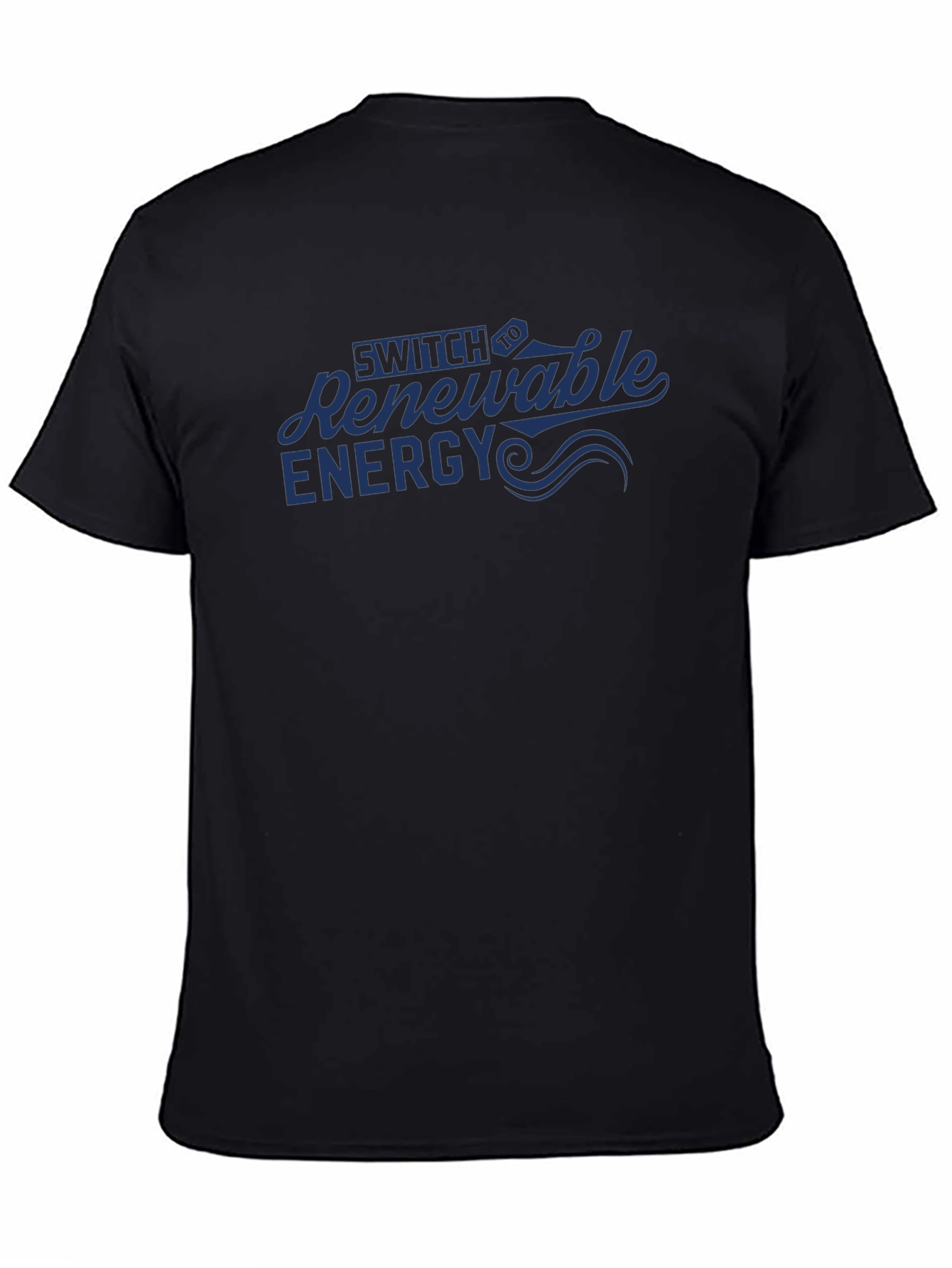 Renewable Energy Graphic Tee - Black Crew Neck T-Shirt