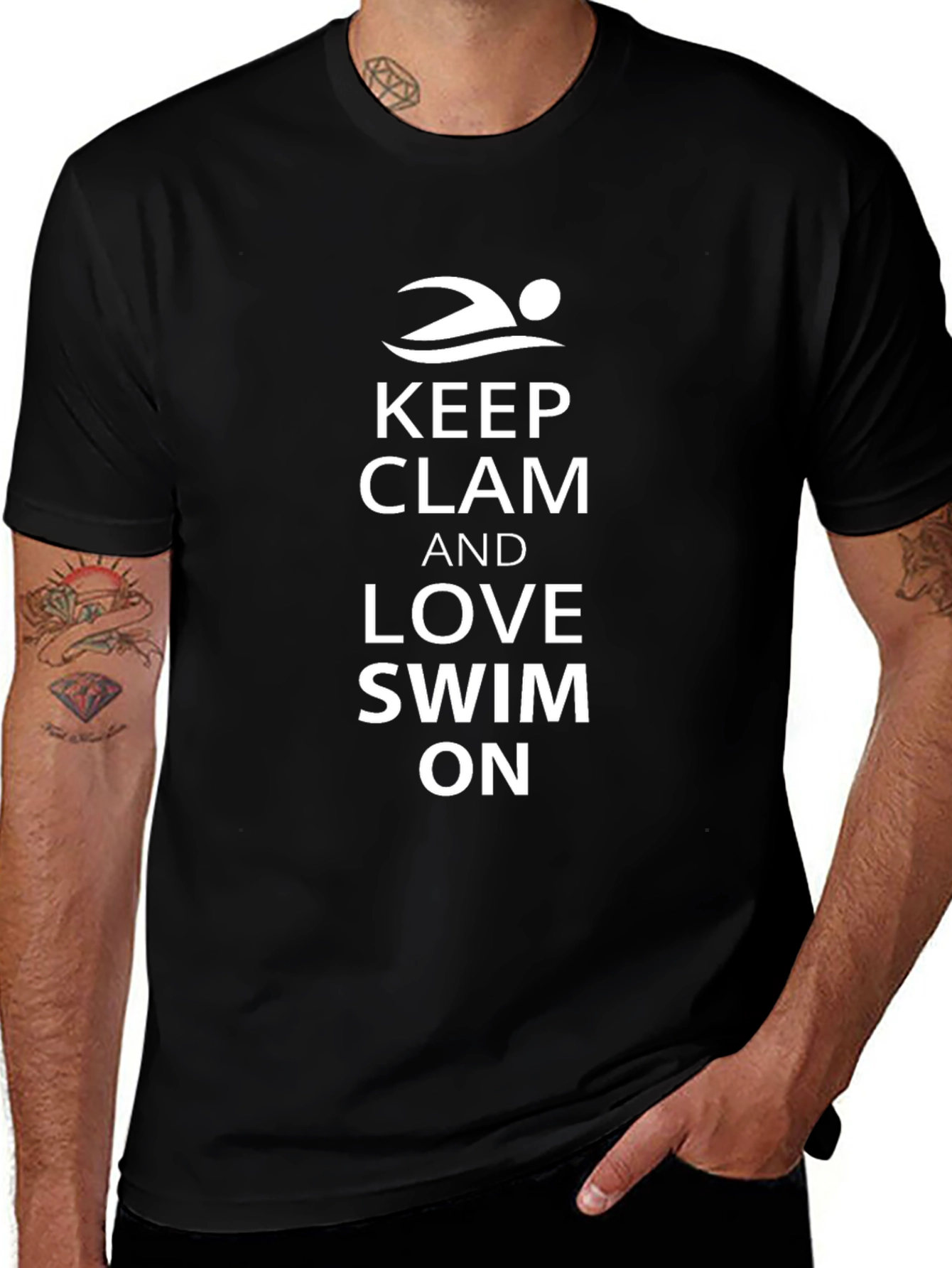 Keep Clam & Love Swim On T-Shirt