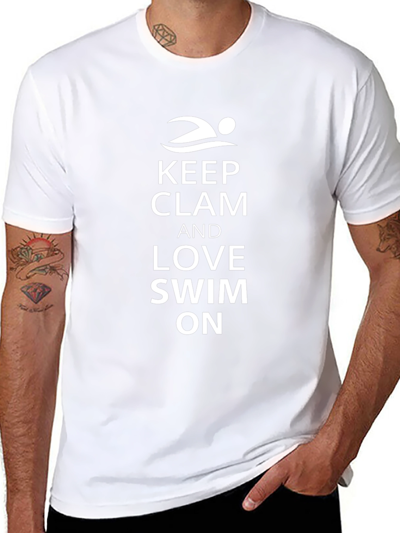 Keep Clam & Love Swim On T-Shirt